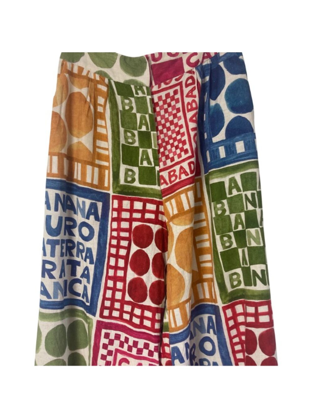 Multicolor Patchwork Wide-Leg Pants - Picture 2 of 13